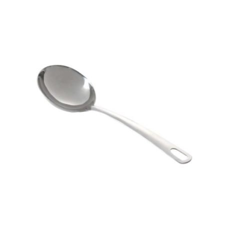 La cuchara de servicio corta para ensalada esta fabricada en acero inoxidable 430-2B de alta resistencia, su diseño la hace ideal para todo tipo de ocasión.