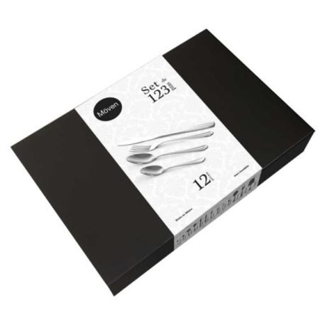 El modelo Galicia cuenta con un increíble set de 123 cubiertos con acabado pulido espejo a 6 máquinas, su fabricación en acero inoxidable le brinda un excelente brillo y resistencia. Ideal para eventos muy especiales o como un regalo muy especial.