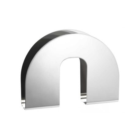 El servilletero arco está fabricado en acero inoxidable, un material que brinda un elegante acabado brillante además de una gran resistencia. Es perfecto para colocar las servilletas en el hogar, restaurantes, cafeterías y comedores.