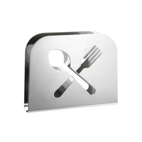 El servilletero cubiertos está fabricado en acero inoxidable, un material que brinda un elegante acabado brillante además de una gran resistencia. Es perfecto para colocar las servilletas en el hogar, restaurantes, cafeterías y comedores.